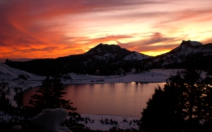 Sunset over Lake Helen
